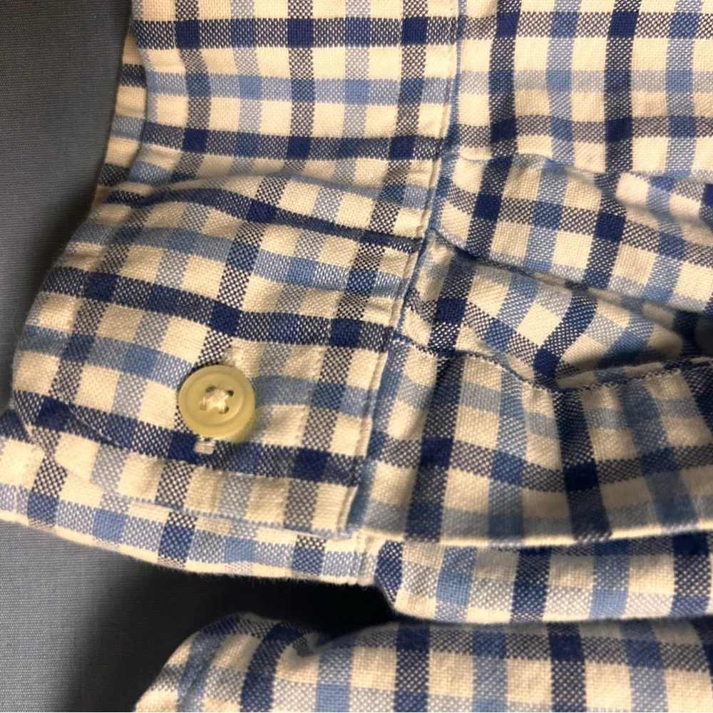 Polo Ralph Lauren men’s Blue and White Checkered Shirt size XL 100 % cotton - Picture 5 of 5